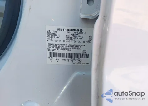 2014 Ford Edge Sel z USA, uszkodzony, nr VIN 2FMDK3JC0EBA02161